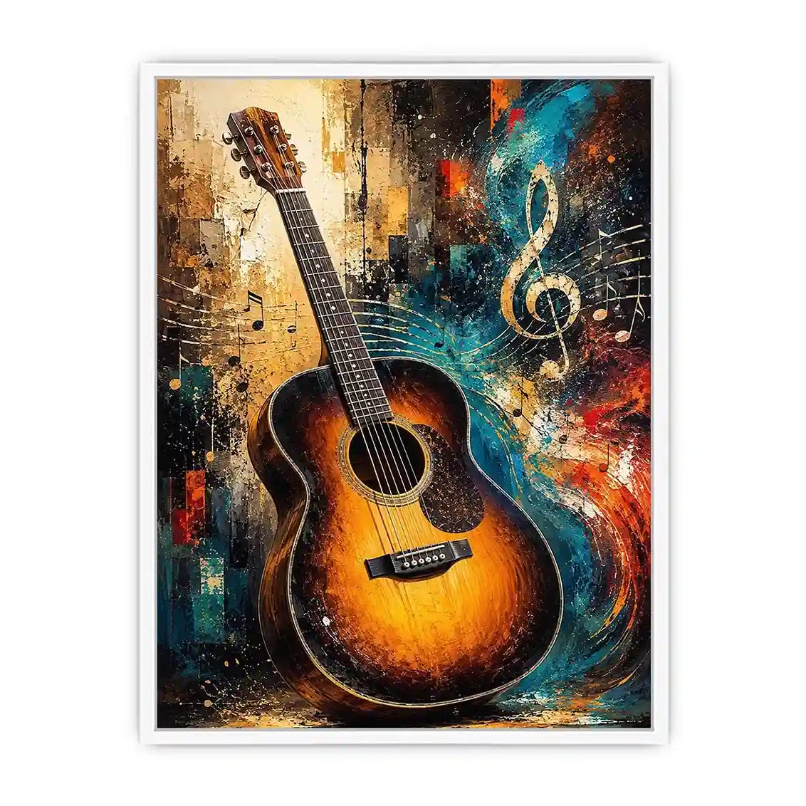 acoustic guitar music canvas art