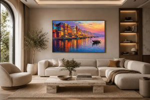 river city canvas print