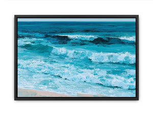 turquoise ocean wave canvas art