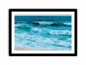 turquoise ocean wave canvas art