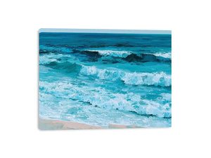 turquoise ocean wave canvas art