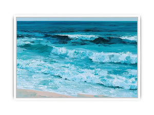 turquoise ocean wave canvas art