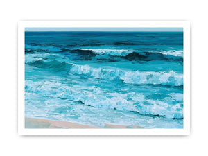 turquoise ocean wave canvas art