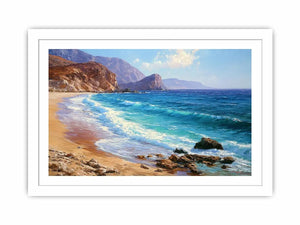 coastal beach wave canvas art