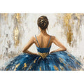Blue Ballerina Oil Painting
