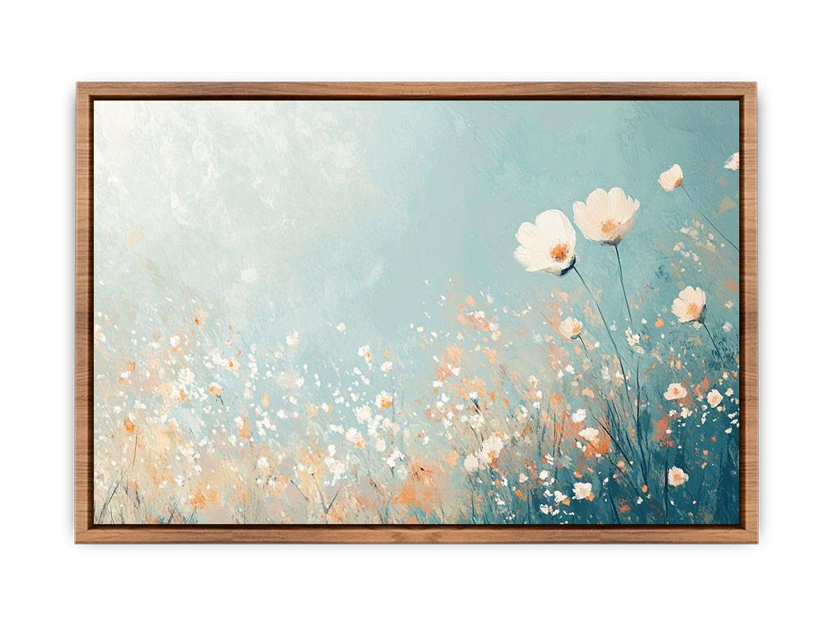 Pastel Flowers Canvas Painting 