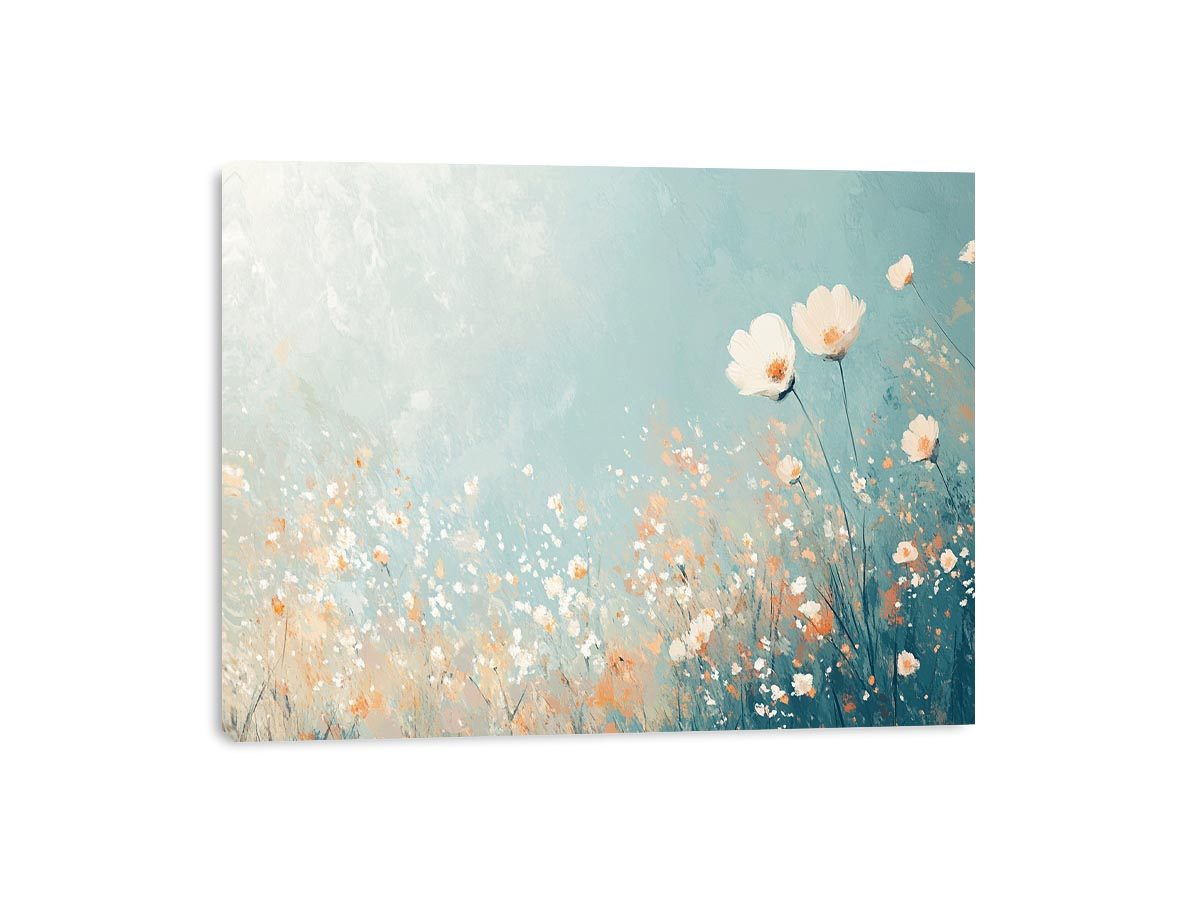 Pastel Flowers Canvas Painting 