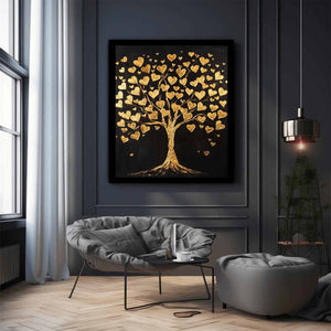 Gold Tree Canvas Painting 