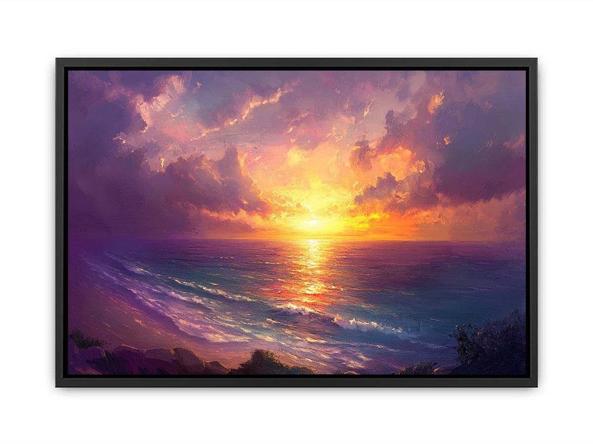 Beach Sunrise Canvas Painting 