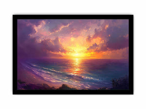 Beach Sunrise Canvas Painting 