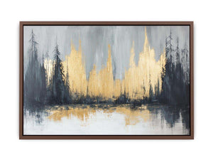 Gold Forest Canvas Painting 