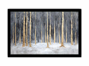 Gold Silver Accents Canvas Painting 