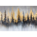 Silver Gold Forest Oil Painting