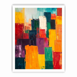 Colorful Squares II Canvas Painting 