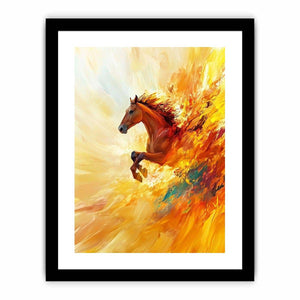 Emerging Horse Canvas Painting 
