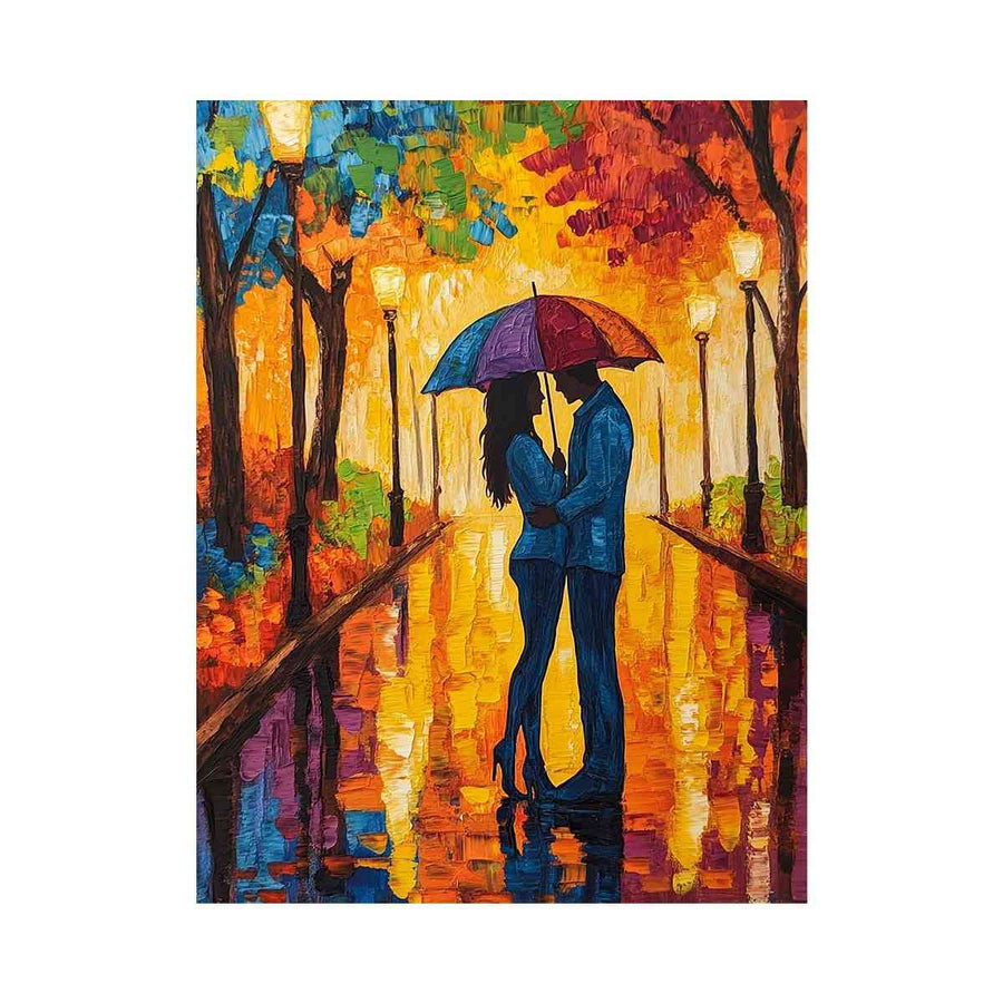 Colourful romantic canvas art for bedroom gallery wall styling