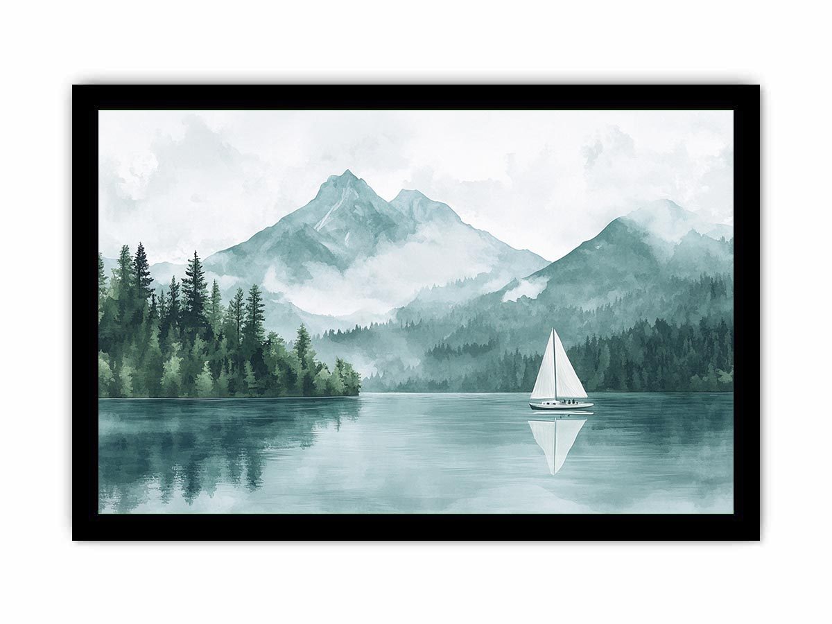McDonald Lake Canvas Painting 