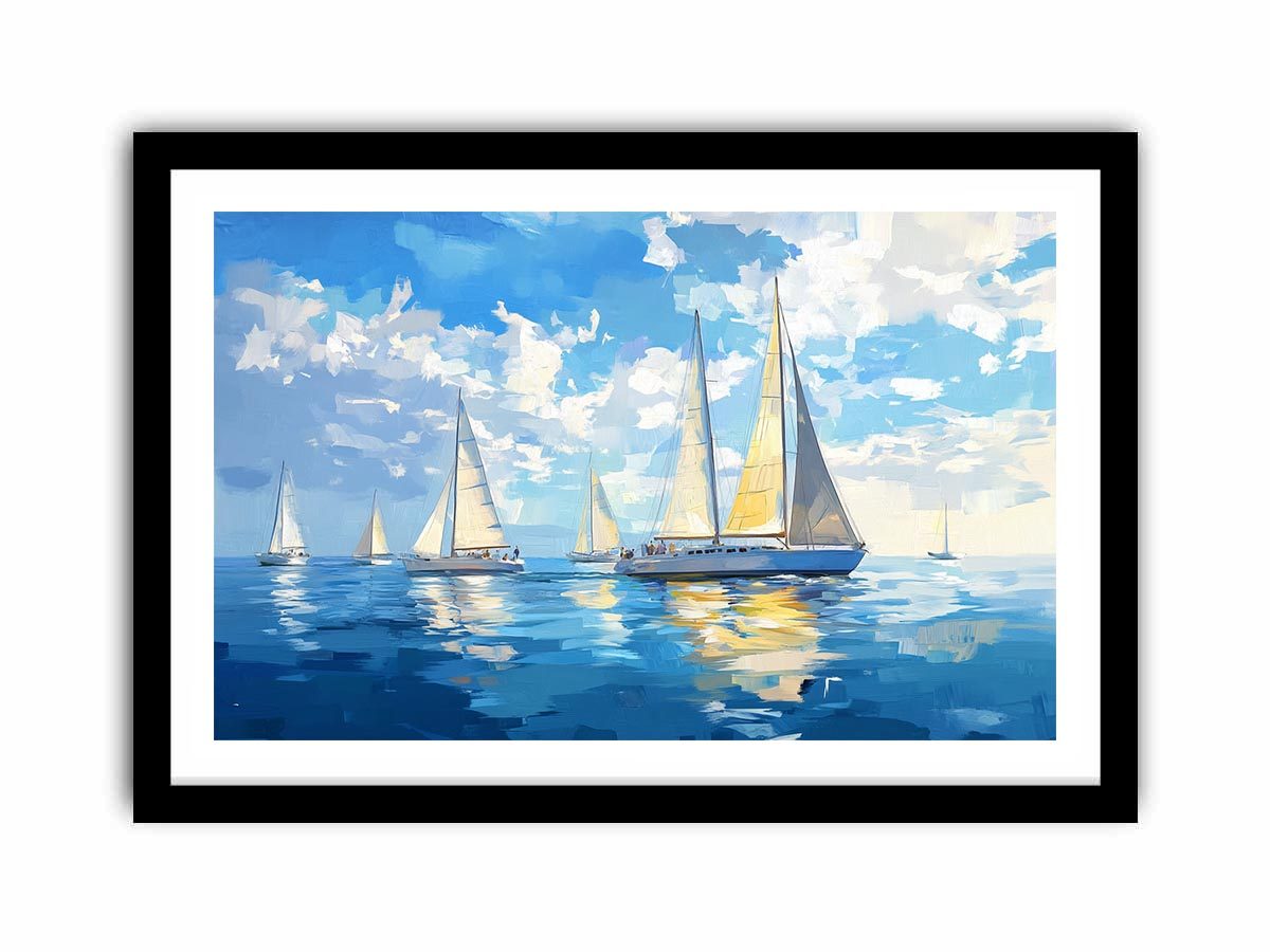 Sailing Boats Canvas Painting 