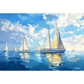 Sailing Boats Oil Painting 