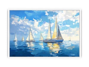 Sailing Boats Canvas Painting 