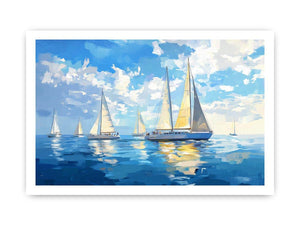 Sailing Boats Canvas Painting 
