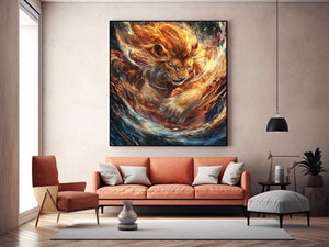Magestic Lion Painting 