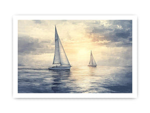 Sailing Yachts III Canvas Painting 