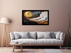 Sun And Moon Canvas Painting 