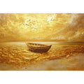 Gold Boat Oil Painting