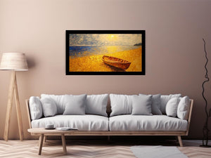Golden Beach Canvas Painting 