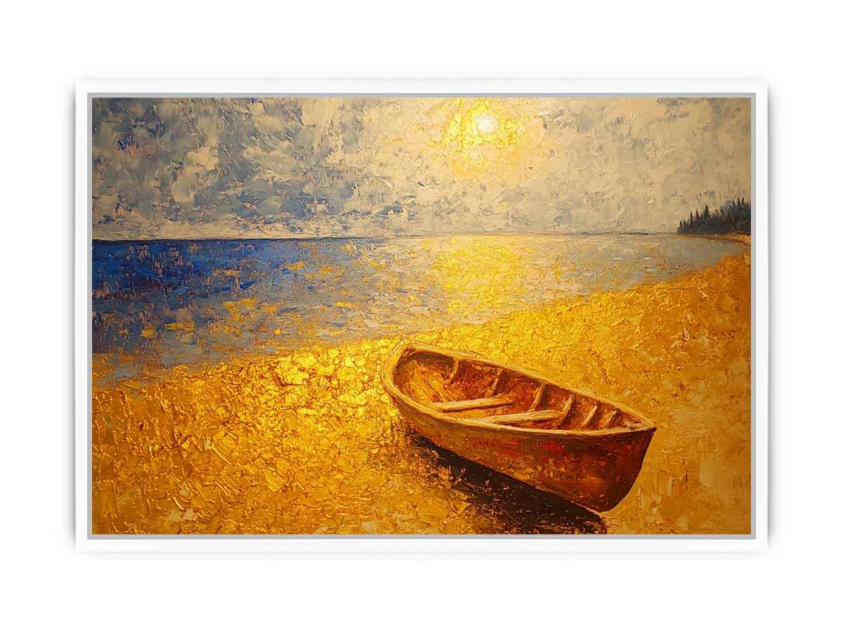 Golden Beach Canvas Painting 