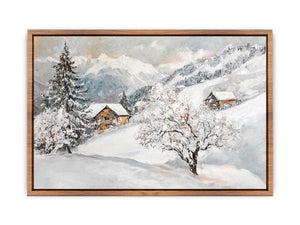 Where Snow Meets Sky Canvas Painting 