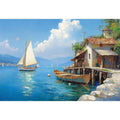 Harbor Oil Painting 