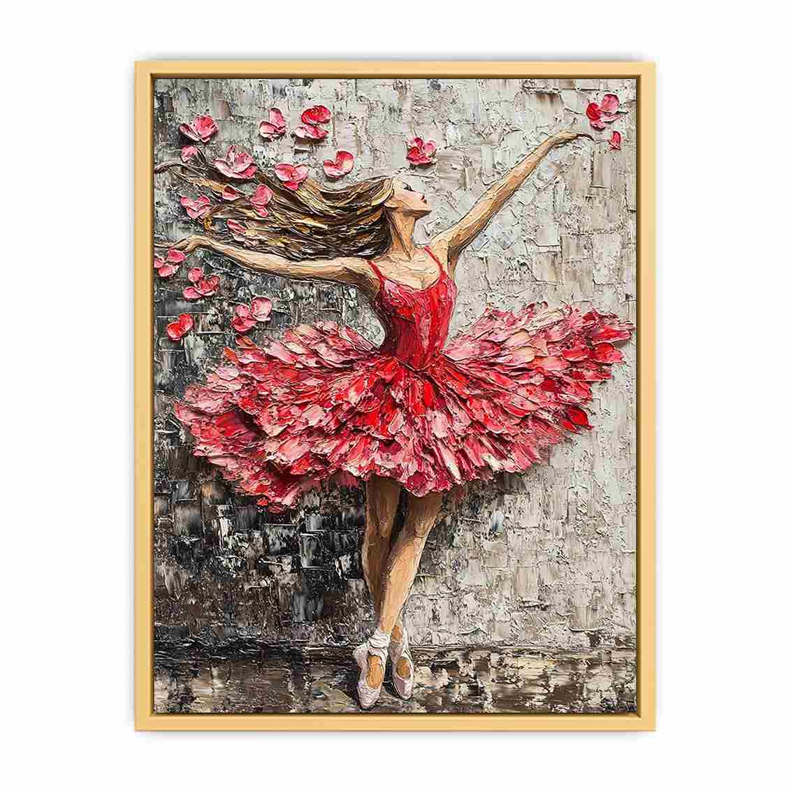 Ballerina Rose Canvas Painting 