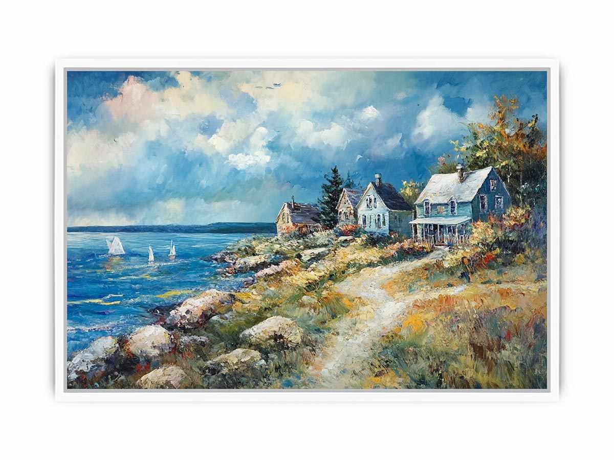 The Coastal Escape Canvas Painting 