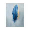 Blue Feather Oil Painting