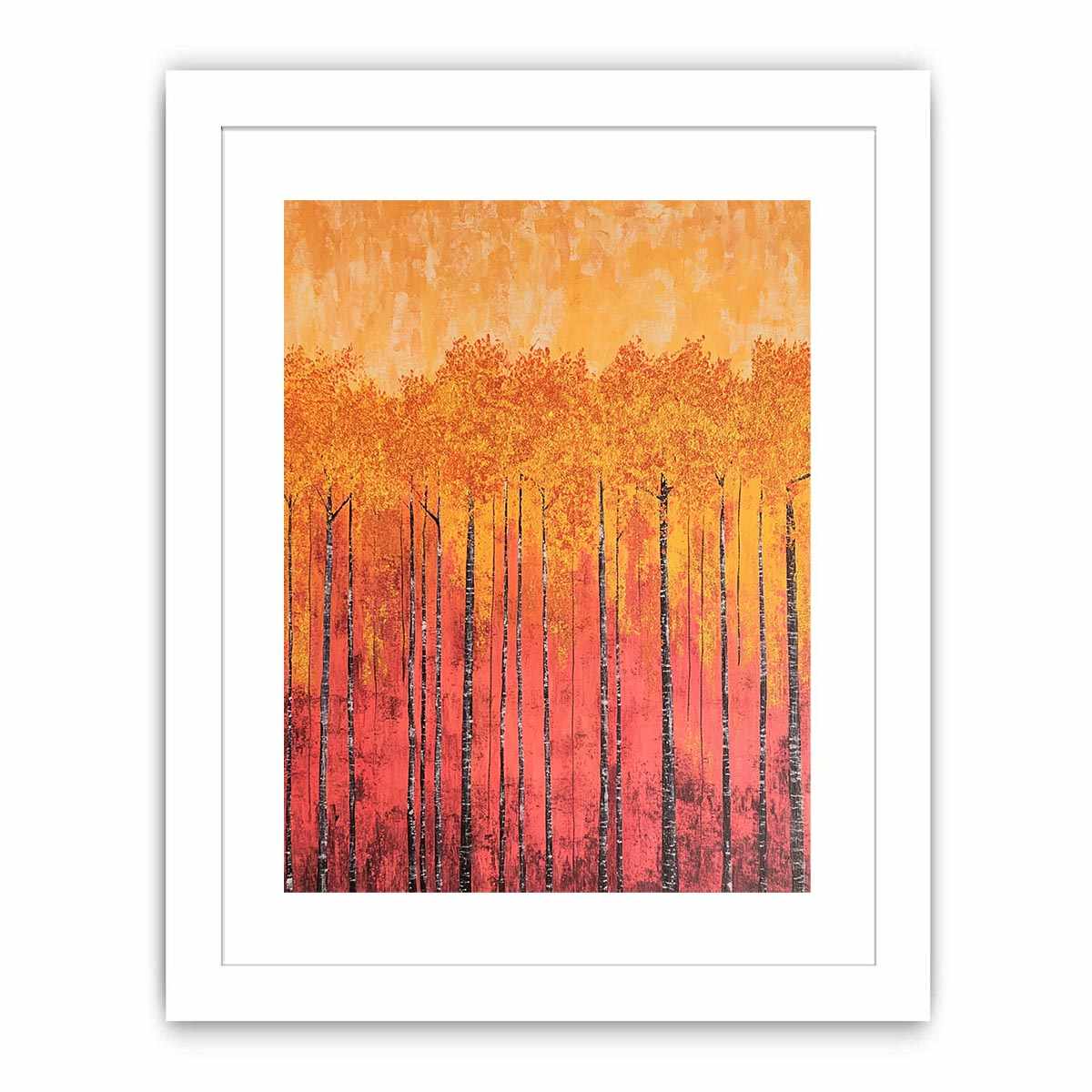 Golden Leaves Canvas Painting 