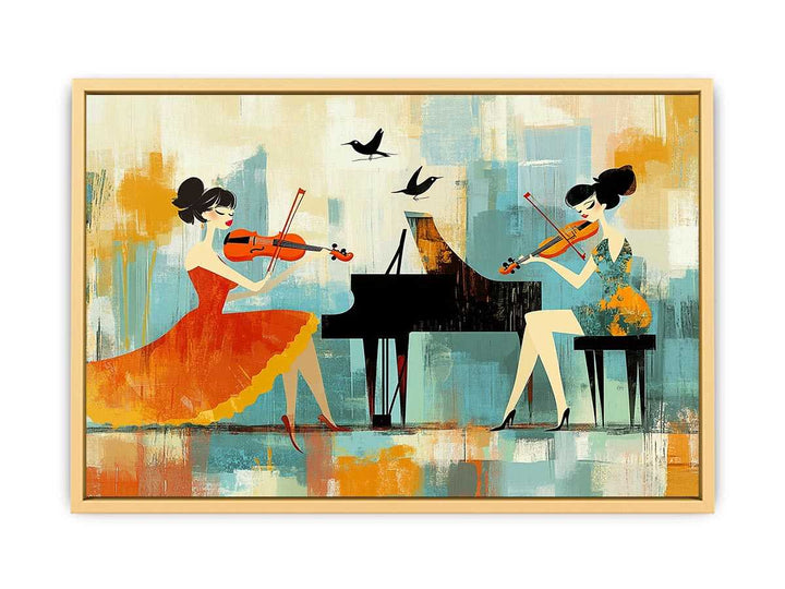 Fiddle Canvas Painting 