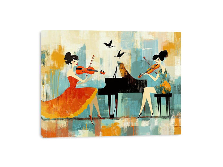 Fiddle Canvas Painting 