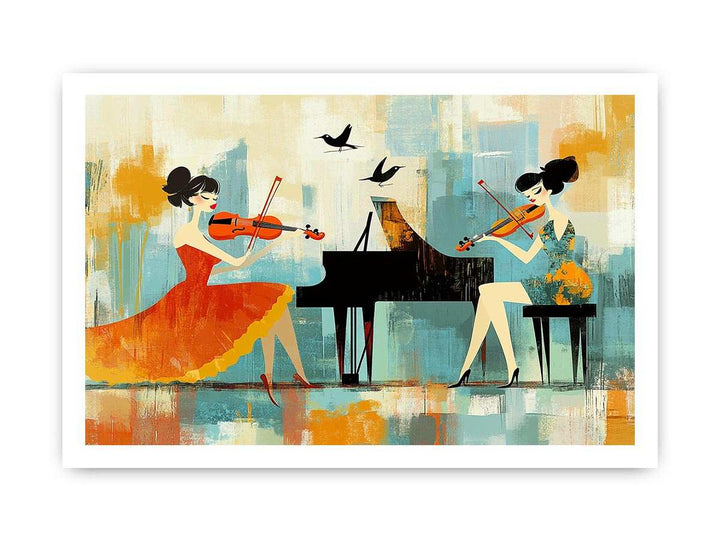 Fiddle Canvas Painting 