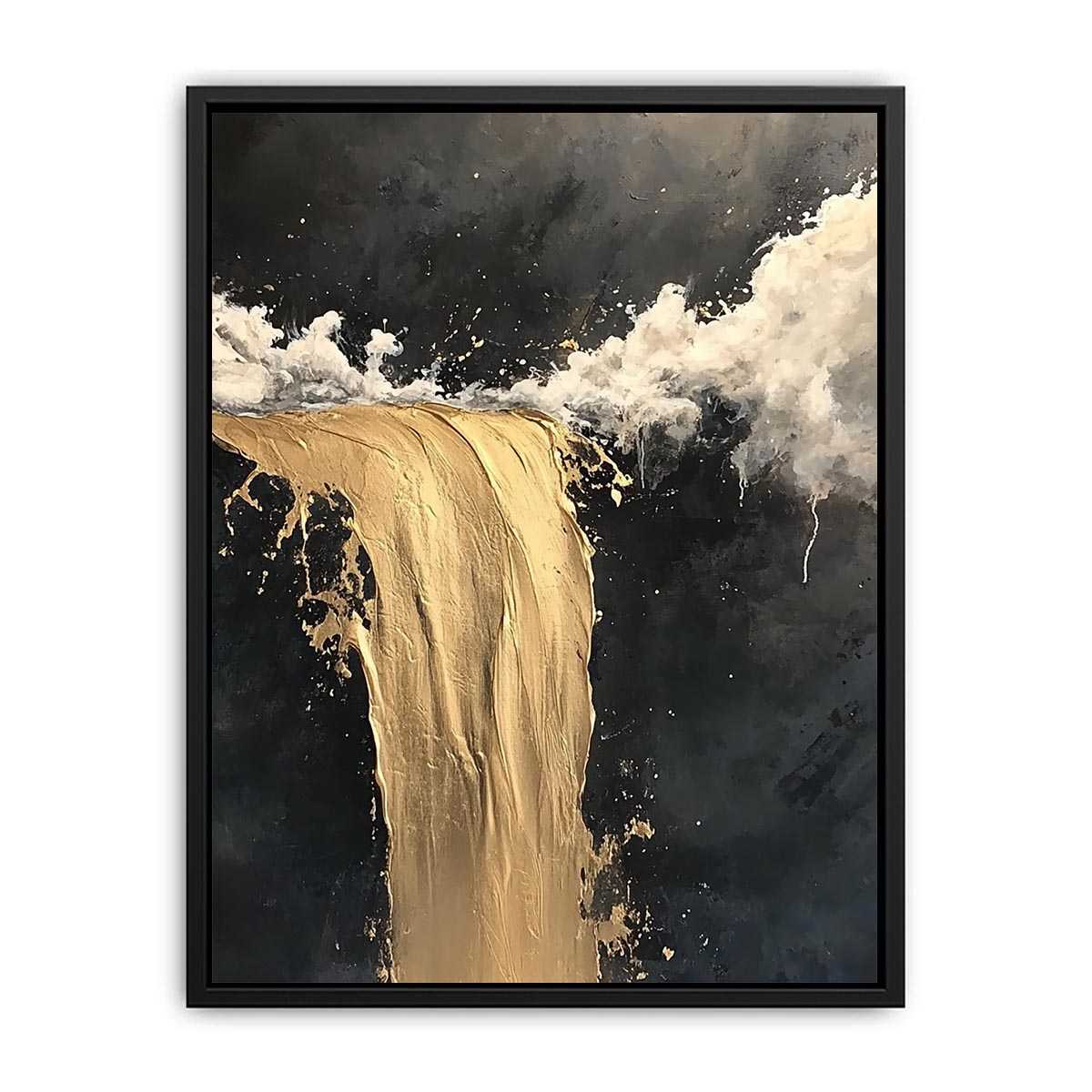 Abstract River Canvas Painting 
