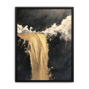Abstract River Canvas Painting 
