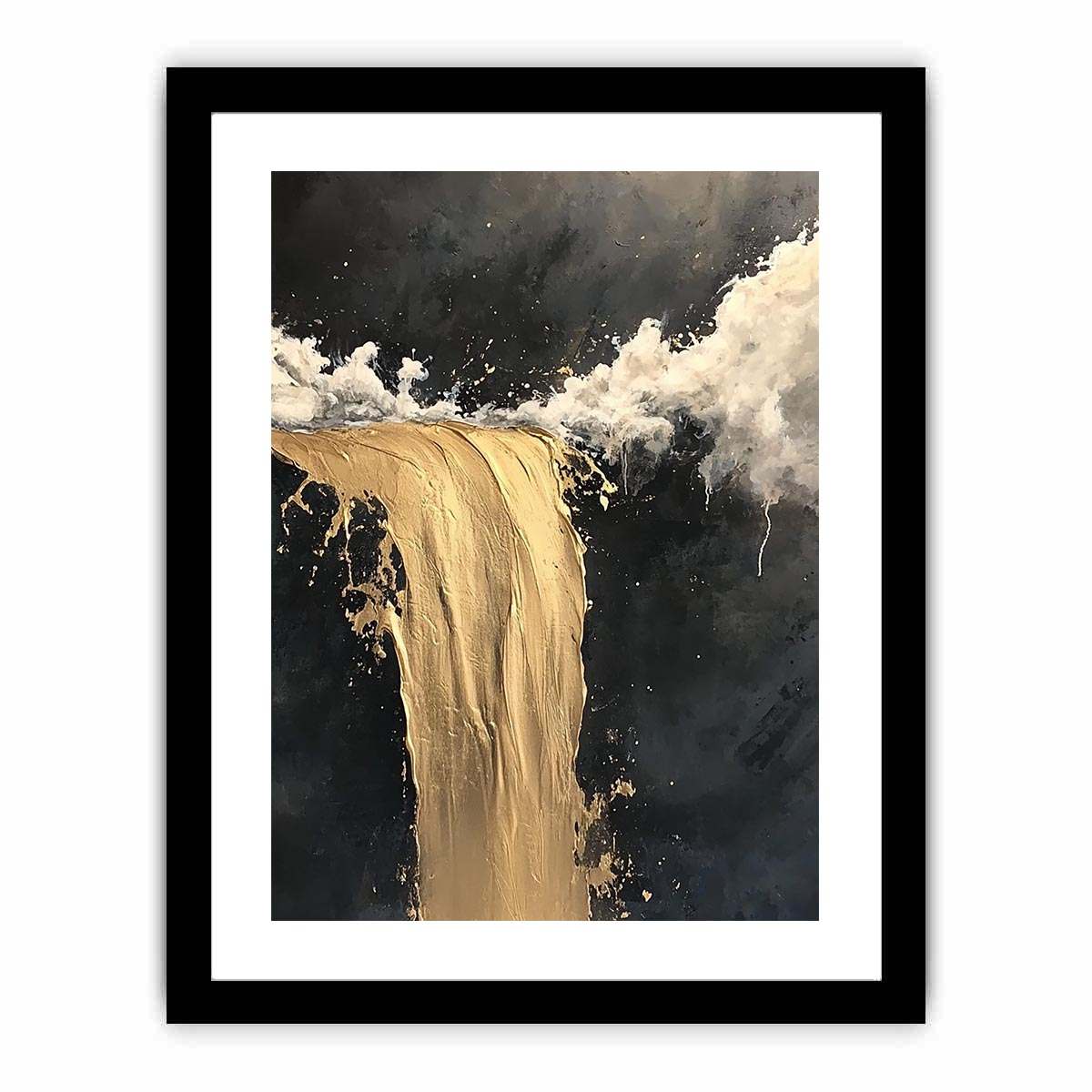 Abstract River Canvas Painting 