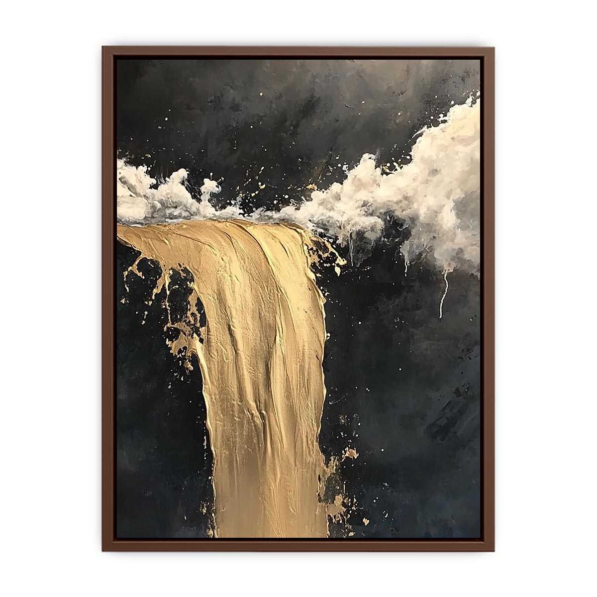 Abstract River Canvas Painting 