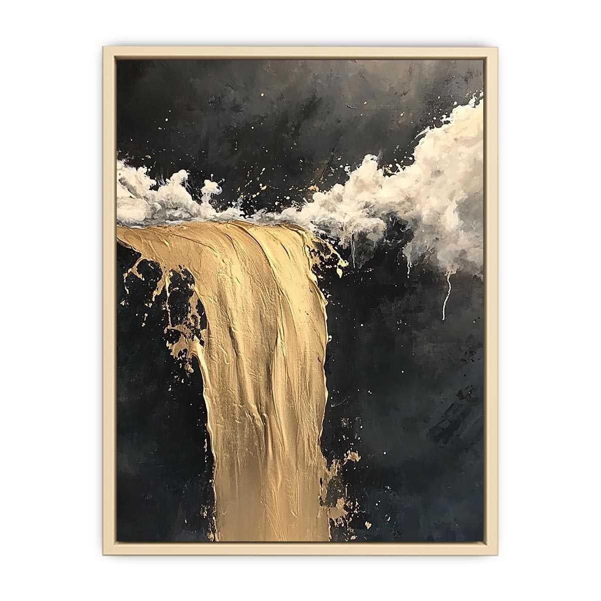 Abstract River Canvas Painting 