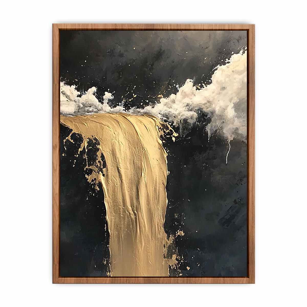 Abstract River Canvas Painting 