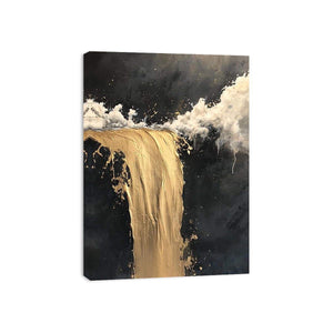 Abstract River Canvas Painting 