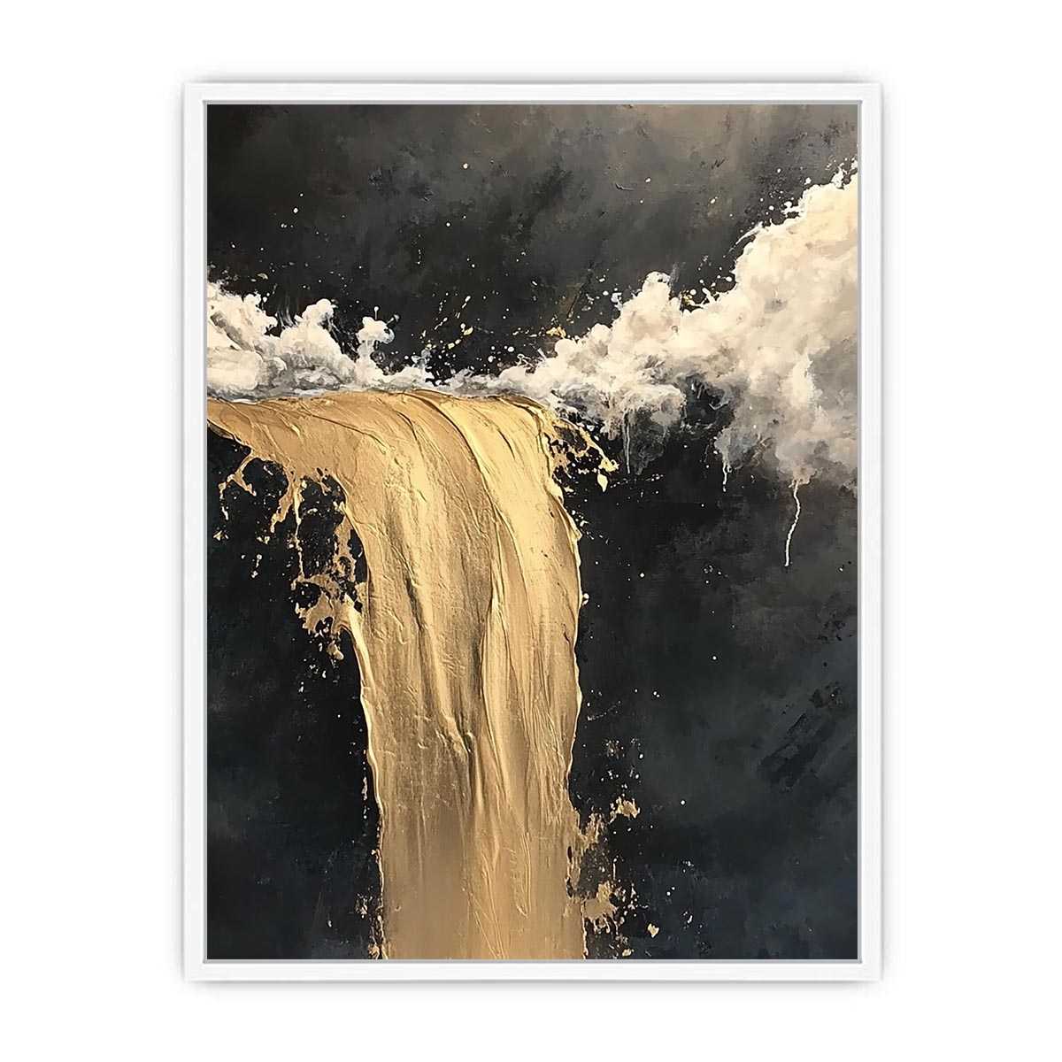 Abstract River Canvas Painting 