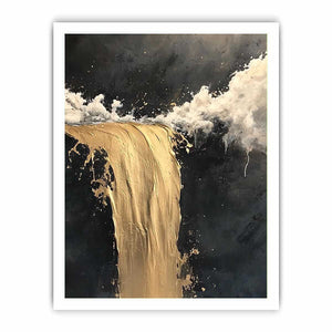 Abstract River Canvas Painting 