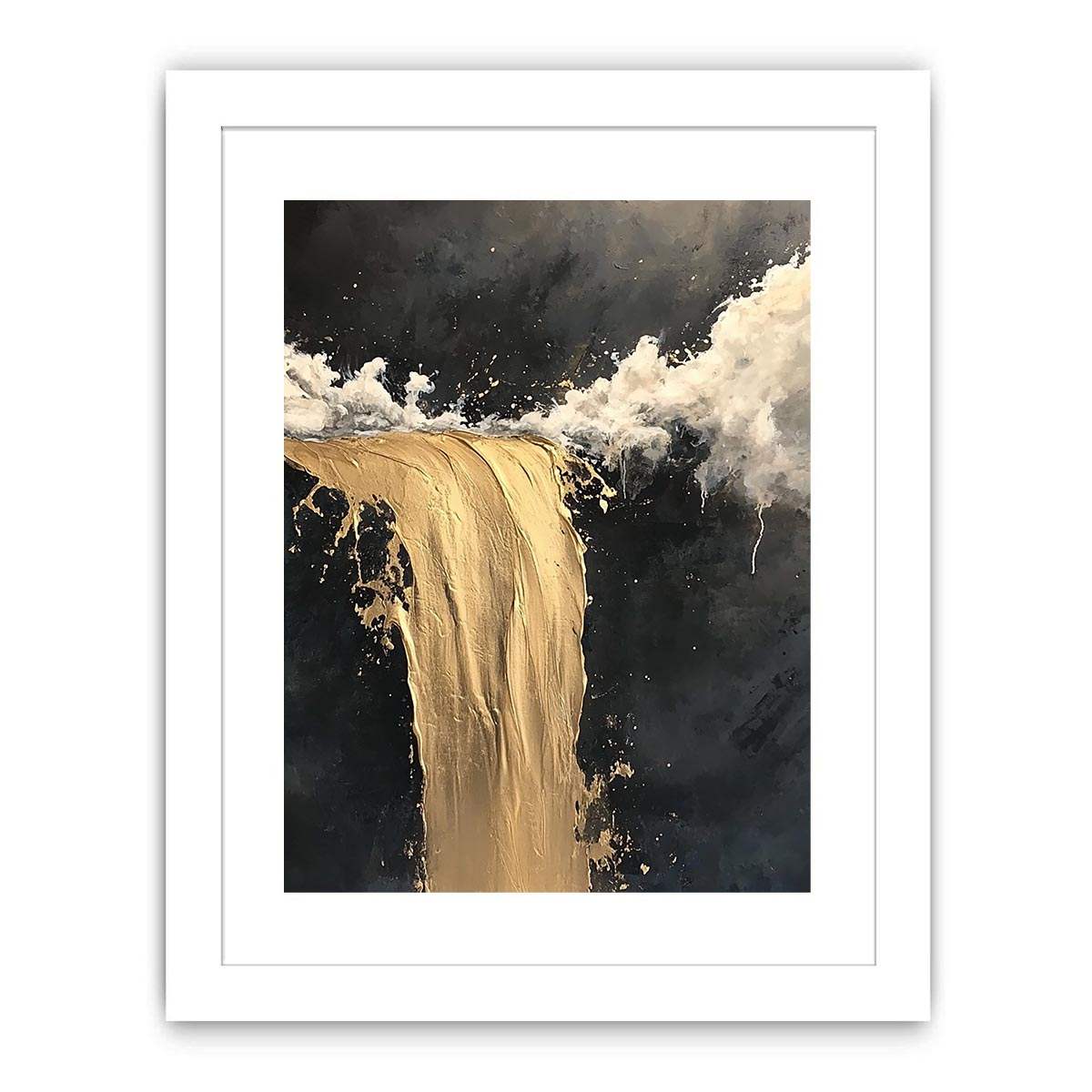 Abstract River Canvas Painting 